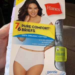 HANES 100% organic cotton briefs Sz 6 pack of 7 - new